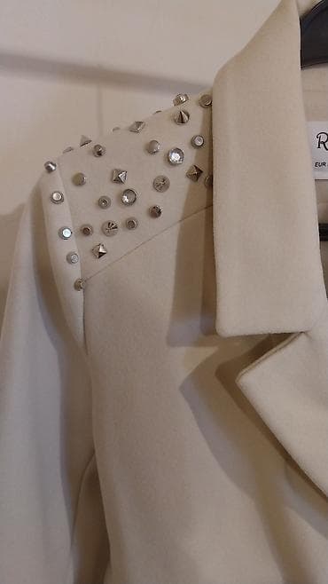 exit zenske jakne: Ženski kaput Robin – elegantan bež/ekru model sa ukrasnim nitnama - — 3