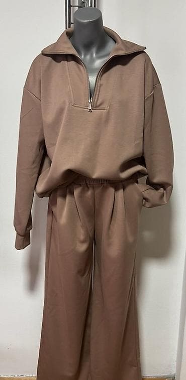 Men's Clothing: Komplet trenerke – gornji deo sa polu-rajsferšlusom i široke pantalone — 2