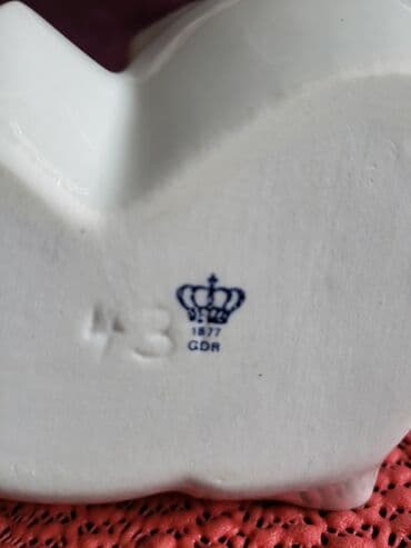 swarovski kristali cena: Svecnjak nov iz 1951 do 1974g. Lippelsdort porcelan Nemacka — 3