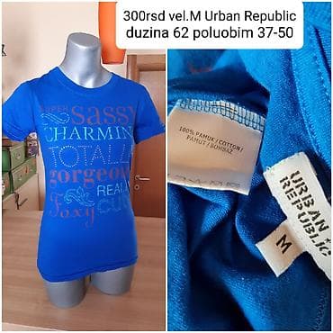 dsquared tops: Urban Republic ženska majica, veličina M. - Boja: intenzivno plava - — 2