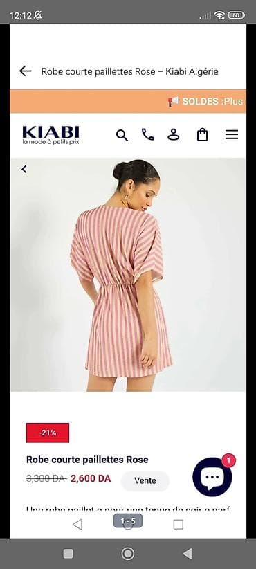Robe courte paillettes Rose – KIABI Kratka haljina sa šljokicama u — 2