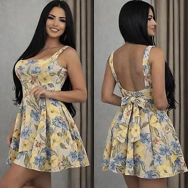 Dresses: Letnja ženska haljina na bretele sa floralnim printom - Kroj — 3