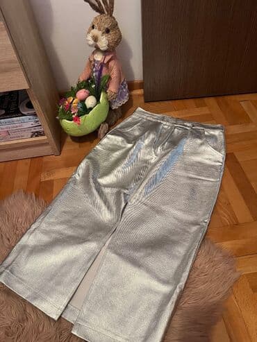 zenske pantalone h m: Metalik auknja — 2