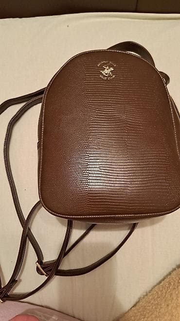 narukvice na moru: Ruksak Beverly Hills Polo Club – braon, kompaktan i elegantan. - — 1