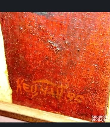 Figures: Painting, 70 x 62 cm, Used — 2