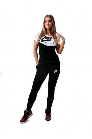 nike sorc za kupanje: Komplet majica i donji deo trenerka sa dzepovima (Nike Air stil) — 4