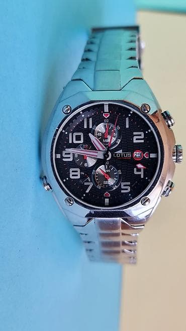 moderne patike sa platformom: Muški ručni sat LOTUS Arm Chrono – hronograf, nerđajući čelik - — 4