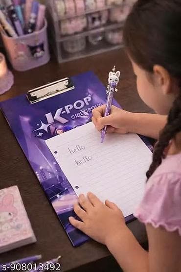 dunjice za kolica: A4 tablu sa klipsom (clipboard) dizajniranu sa temom K-pop grupa, koja — 4