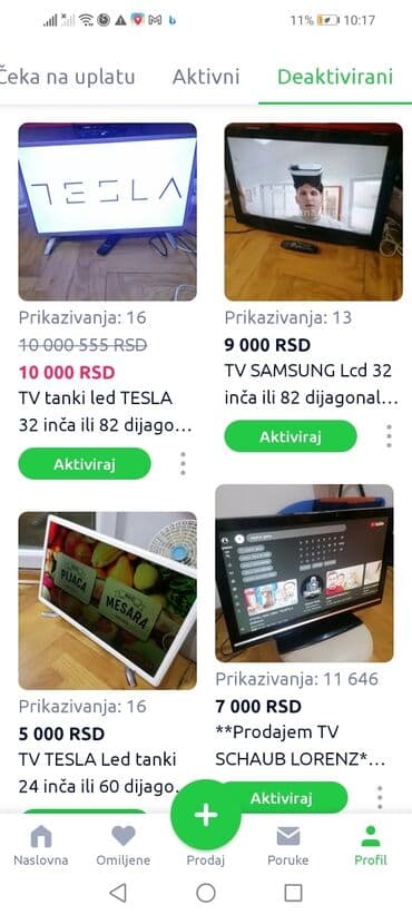 vivax air cooler 3 in 1: TV TESLA 24 inča ili 60 dijagonala ekrana ispravan dobar. Sa — 17