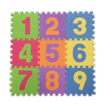 la bambino igraonica velika plana: Podne puzzle 9 komada – mekano, zabavno i edukativno! Set sadrži 9 — 1
