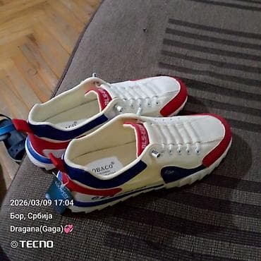 premiata patike: Patike – sportsko/leisure model - Dizajn: bele patike sa crvenim i — 1