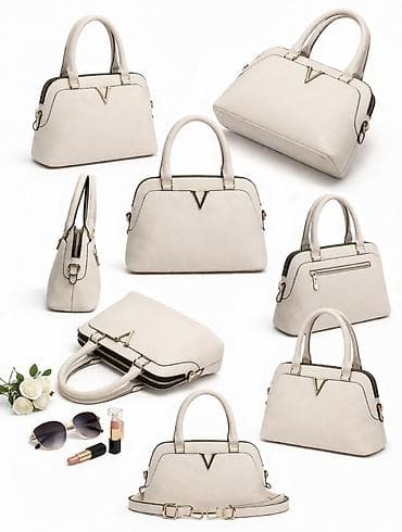 tiffany torbe cena: Elegantna ženska tašna – bež/šampanj nijansa - Materijal — 2