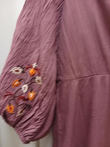 haljina duzina c: Boho haljina midi dužine u boji stare ruže (brend: SHEIN). - Kroj — 3