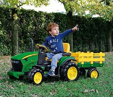 traktori za decu na gorivo: Peg Perego John Deere traktor na akumulator 12V sa daljinskim — 6