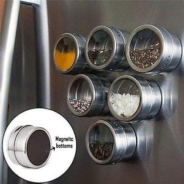 Posudice sa magnetom od nerđajućeg čelika (6 kom) za začine i druge
