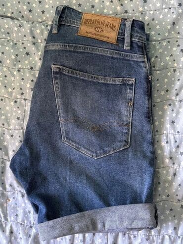 muske helanke za zimu: Shorts, XL (EU 54), Replus, color - Blue, Jeans — 2