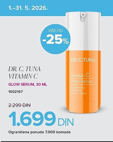 DR. C. TUNA Vitamin C Glow Serum, 30 ml (šifra 1002167) - Serum sa