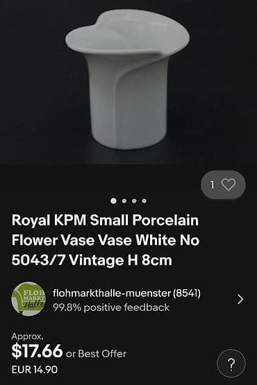 Kutije za odlaganje: Vaza nova 1950g+,rucni rad KPM porcelan Bavaria. Nova nemacka — 6