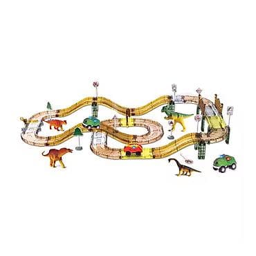 JUNGLE Dino park sa autićima – set za kreativnu gradnju staze i