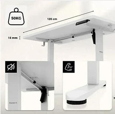 stolovi za kancelarije: Huzaro električni sto za rad i gejming - Dimenzije ploče: 120 × 60 — 2