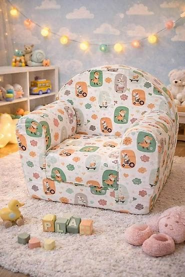 ograda za stepenice za decu: Mala fotelja 🪑 Dimenzije: 55×45 cm ✨ Sedeći deo: 30×30 cm 🛏️ — 1