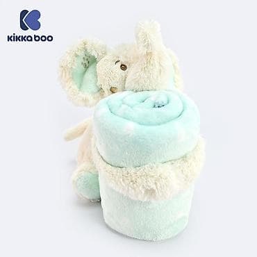 termofor za odrasle sa navlakom: KikkaBoo Baby ćebence sa plišanom igračkom 70x100 – Elephant Time — 2