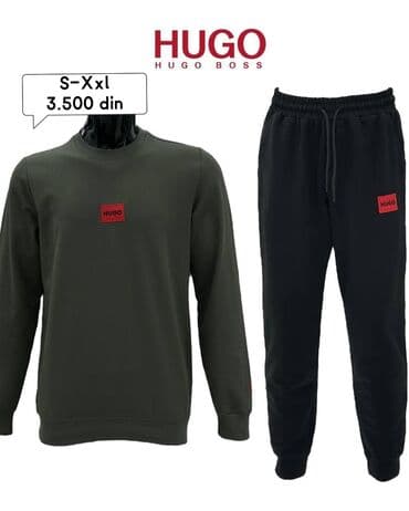 Komplet, Hugo Boss, bоја - Maslinasto zelena, Pamuk