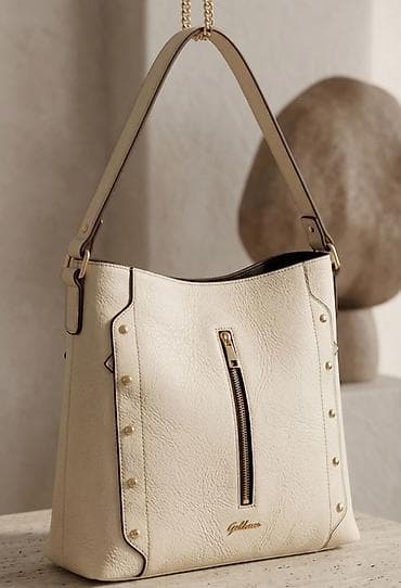 pepco katalog žene: Elegantna ženska torba – krem/bež bucket/hobo stil - Materijal — 1