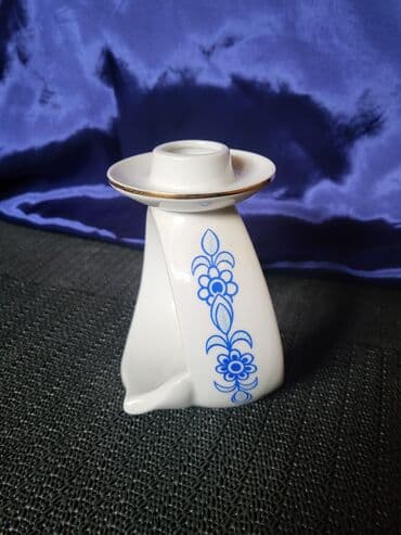 Musical Instruments: Svecnjak nov iz 1951 do 1974g. Lippelsdorf porcelan Nemacka. Nov — 7