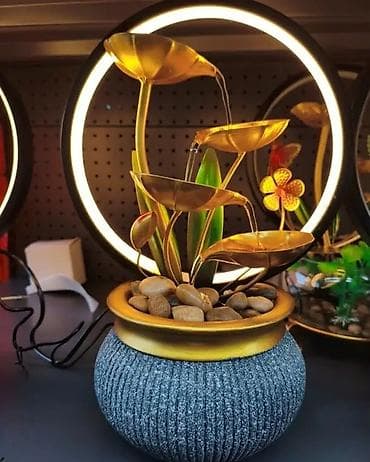 Dekorativna sobna fontana sa LED prstenom - Materijal: kombinacija