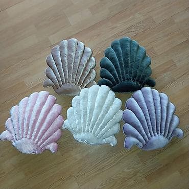 pokrivaci za kauc: Dekorativni jastučići u obliku školjke - Materijal: mekani baršun sa — 3