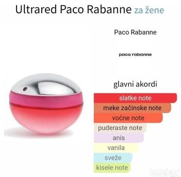 lak za kosu sa sljokicama: Ženski parfem, Paco Rabanne, Original — 4
