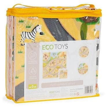 ikea kutije za odlaganje igracaka: PODLOGA ZA IGRU ZA DECU SAFARI PUZZLE 9 ELEMENATA 93x93 cm – ECO TOYS — 3