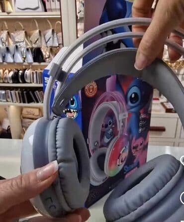 glava za depilator: Stereo slušalice Stitch AH-980 sa RGB osvetljenjem. Slušalice imaju — 4