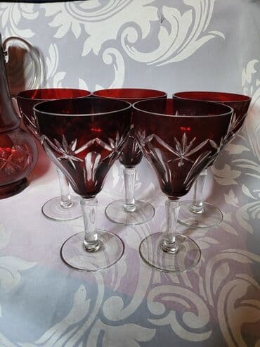 plastične čaše 0 2 cena: Servis kristal za vino,rucno graviran 60,70te god. Servis — 6