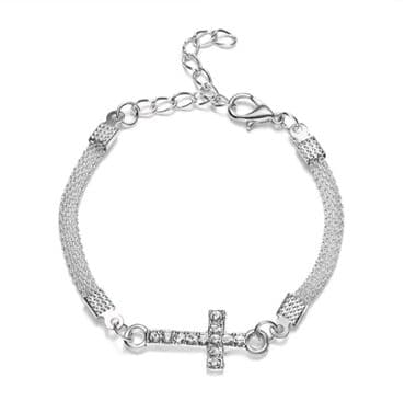 srebrne ogrlice sa cirkonima: Chain bracelet, Material: Cubic zirconia — 2