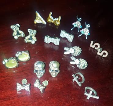 srebrne mindjuse uz uvo: Screwback earrings, Material: Stainless steel — 2