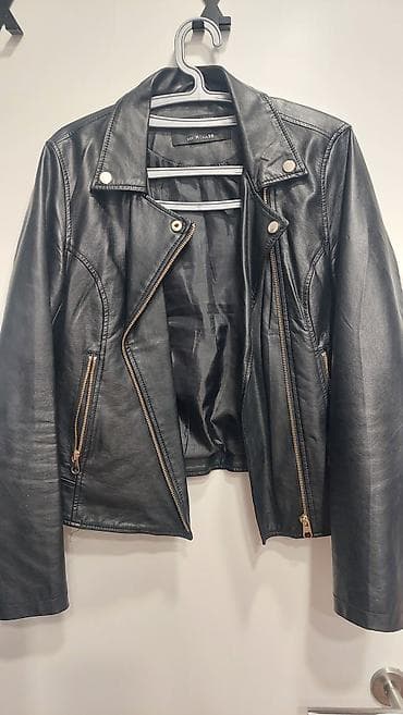 sorc m: Crna ženska biker jakna, veličina M (EU 38). Klasičan moto kroj sa — 1