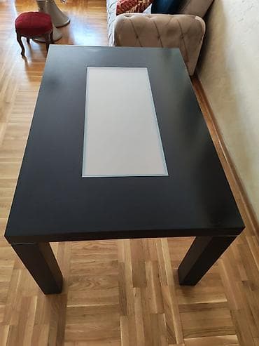 stolice yisk: Trpezarijski sto za 6 stolica. Materijal stola: drvo, tamno braon — 3