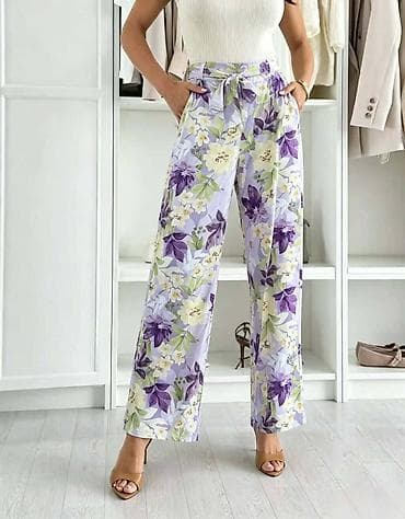 ledžend farmerke zenske: Ženske pantalone širokih nogavica sa printom - Model: ravne, široke — 2