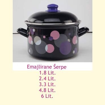 serpe od 30 litara: Emajlirana Šerpa sa Poklopcem u 5 dimenzija M Veoma kvalitetne šerpe — 1