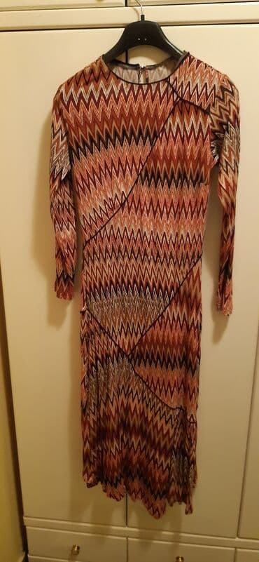 haljine sa belim vezom: PS Fashion XL, bоја - Braon, Poslovni, Dugih rukava — 2