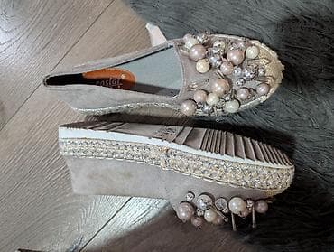 n fashion espadrile: Espadrile Eastar sa ukrasnim perlama i kristalima - Model: slip-on — 2