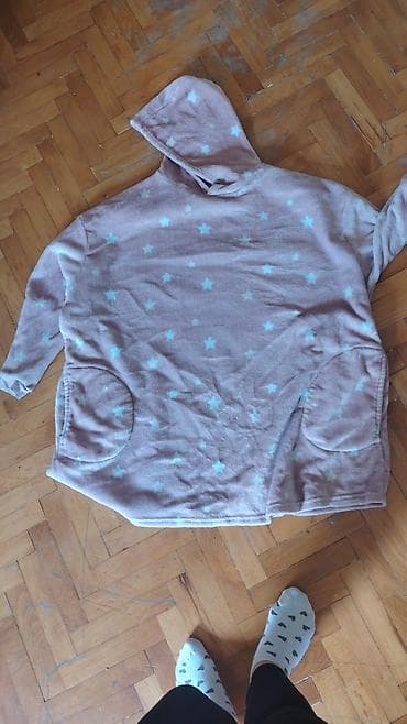 ruske subare cena: Oversize dukser/ćebe s kapuljačom za kuću - Materijal: mekana — 1