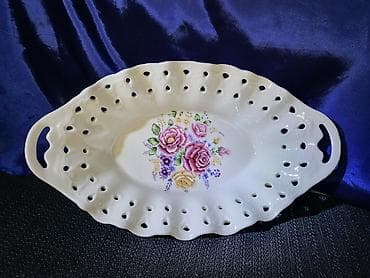 cinije sa drvenim postoljem: Porcelanska vintaz cinija. Porcelanska univerzalna cinija — 1