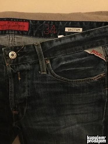 muske br 32: Original Replay farmerice 34 100% cotton Polustruk 47cm duzina — 2