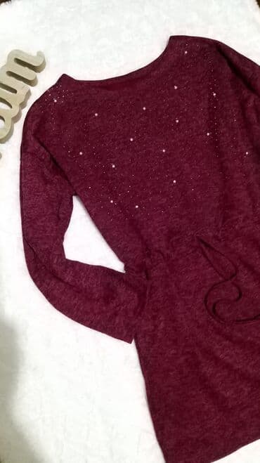3 decembar duks: Duks haljina L/XL Brend:ITALY NOVA Prelepa baggy haljina ukrasena — 3