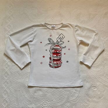 Bodiji i zeke za bebe: Preslatka decija bluza-majica za devojcice Obucena par puta,u super — 1