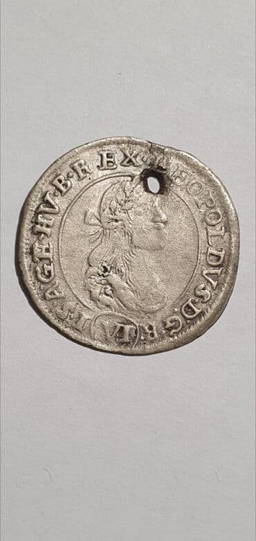 Numizmatika i filatelija: ☆ LEOPOLID I the Hogmouth Hungary King 1672 Silver Coin VI Kreuzer — 1