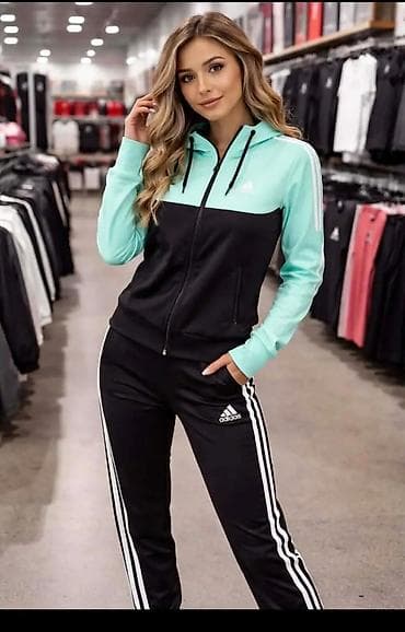 Gornji i donji deo: Ženske trenerke – Adidas stil, kompleti sa kapuljačom - Dvodijelni — 2